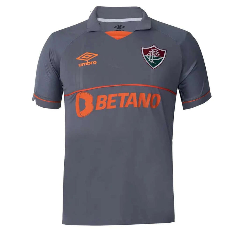 CAMISA FLUMINENSE GOLEIRO CINZA/LARANJA UMBRO 2023 MASCULINA