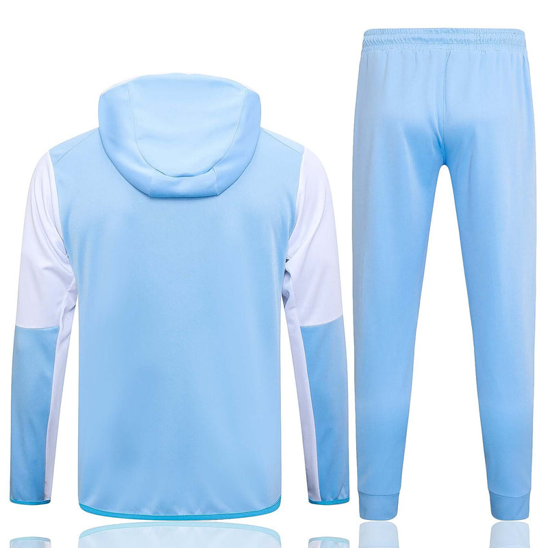 Conjunto Nike: Tech Fleece – Azul / Branco / Preto