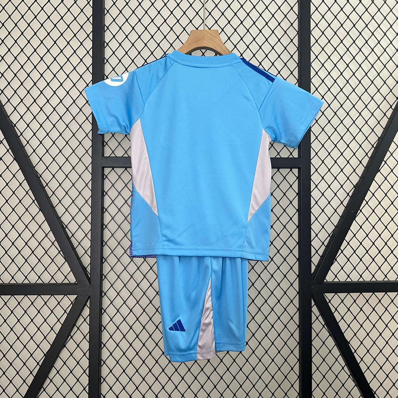 Kit Kids Real Madrid Goleiro 24/25 Blue