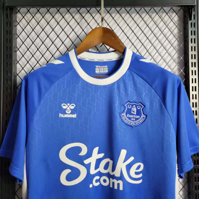 Camisa Everton Home 22/23 Torcedor Hummel Masculina - Azul