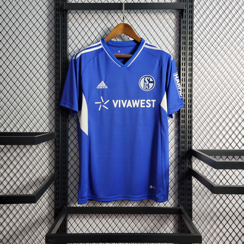 Camisa Schalke 04 Home 22/23 Torcedor Umbro Masculina - Azul Royal