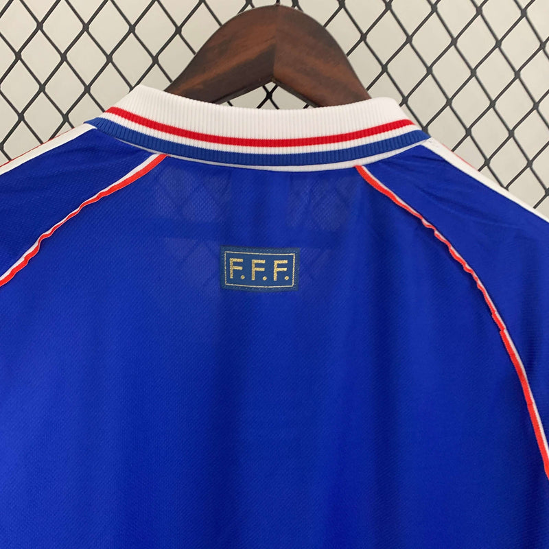 Camisa Manga Longa Retrô França 1998 Home Masculina