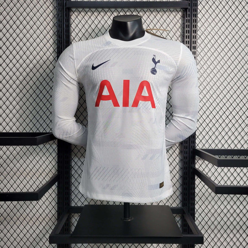 Camisa Manga Longa Tottenham Hotspur 23-24 Versão Jogador Home Masculino