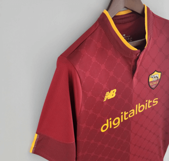 Camisa Roma Home 22/23 Torcedor New Balance Masculina - Vermelho