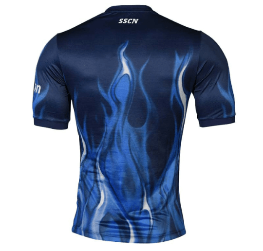 Camisa Napoli Flames Kit 22/23 Torcedor EA7 Masculina - Azul