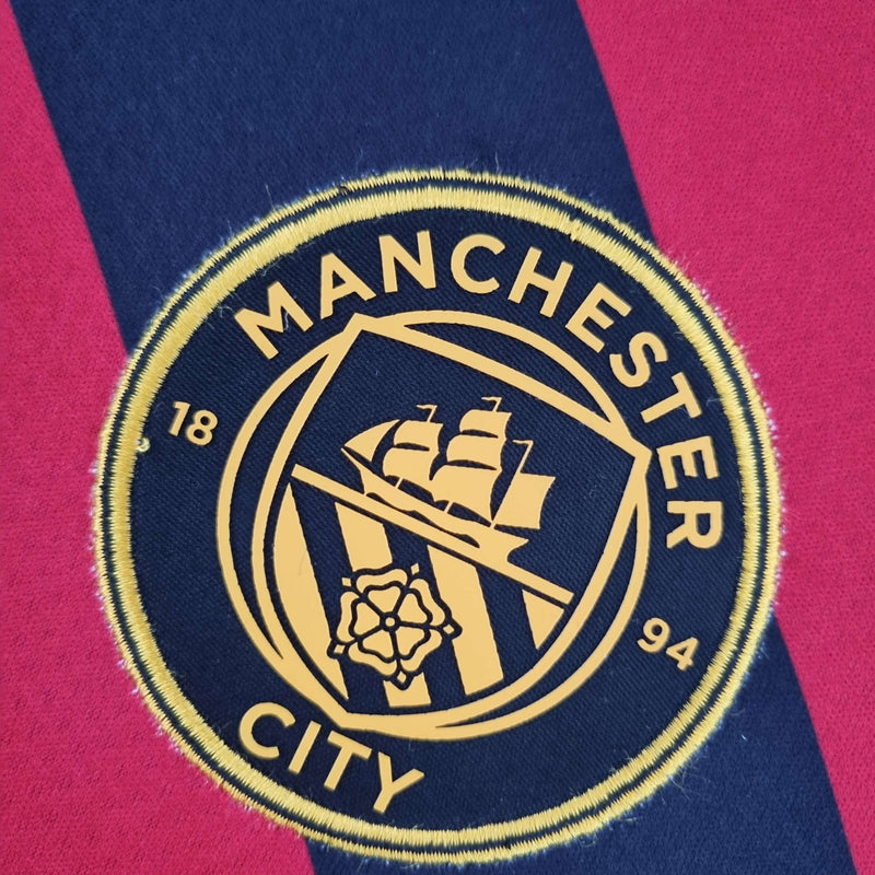 Camisa Manchester City Away 22/23 Torcedor Puma Masculina - Preto e Vermelho